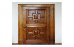 Teak wood Designer Wooden Safety Door, Size: 40x80 Inch