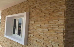 Teak Wood Sandstone Wall Cladding Tiles, Packaging Type: Box