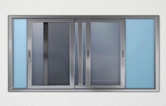White Coated Aluminium Window, Size/Dimension: 4x3 Feet