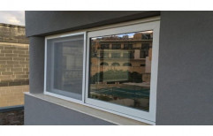 White Residential Rehau UPVC Mesh Window, Glass Thickness: 5mm