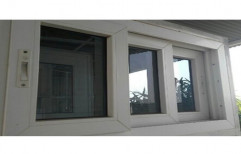White UPVC Sliding Home Window, for Residential, Thickness Of Glass: 10-15 Mm