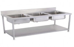 Aarav Enterprise Stainless Steel 3 Bowl Sink