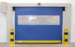 Blue Stainless Steel,Aluminium Commercial High Speed Door, Color Coated