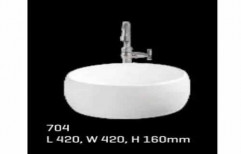 Cornea Ceramic 704 Caramic Wash Basin, For Bathroom