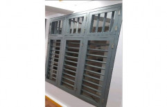 Grey Chrome Plated Steel Window, For Home