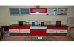 Modern Red And White Kitchen Cabinet