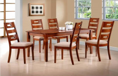 NICEWOOD Wooden Chair Dining Table Set, For Home, Size: 1800HX750WX1200L