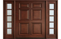 Polished Hinged Teak Wooden Door