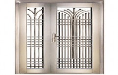 Polished Stainless Steel Doors for Home, Material Grade: SS 304