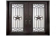 Rectangular Coated Decorative Iron Main Door for Residential And Commercial