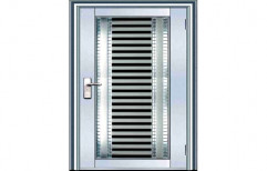 Silver Polished Stainless Steel Door, Single