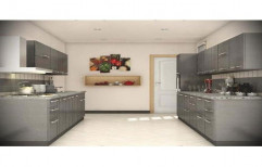 Straight Acrylic Modern Modular Kitchen, Warranty: 1-5 Years