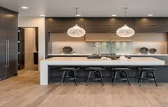 Straight Wooden Modern Kitchen