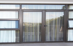 Toughened Glass Rectangular UPVC Hinged Door, Glass Thickness: 5 Mm, Door Location: Exterior