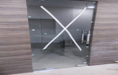 Transparent Tuff Glass Door, Size/Dimension: 21sq.ft