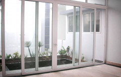 White Residential 3 Track UPVC Sliding Window, Glass Thickness: Starts From 5mm To 12mm