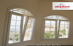 White Residential Aluplast UPVC Tilt Turn Window, Glass Thickness: 5mm - 6mm (dgu- 19mm - 27mm)