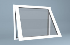 White UPVC Top Hung Window, for Home, Thickness Of Glass: 3-5 Mm