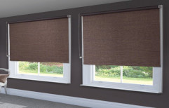 Wooden Gray Window Roller Blinds