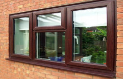 Absolute Modern Brown UPVC Window, Glass Thickness: 5 To 20mm