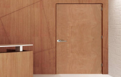 Brown Polished Wooden Door