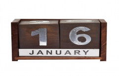 English Embossed Perpetual Wooden Calendar Desktop Calendar, For Office