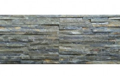 Gray Natural Stone Wall Cladding, For Residential and Commercial, Size: 15x60cm