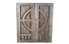 Interior Hinged Teak Wood Double Carved Door