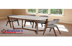 Krishnas Decor Marble Top Modern Dining Table Set, For Home, Size/Dimension: 5x3 Ft
