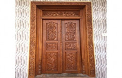 Modern Interior Teak Wooden Door, For Home, Size: L Shape