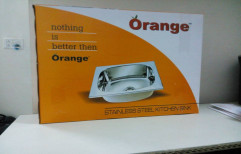 Orange Stainless Steel Kitchen Sink