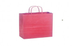 Pink Plain Kraft Paper Bag, For Shopping, Capacity: 5kg