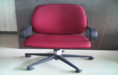 Red Polyester Armrest Office Chairs