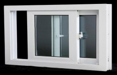 White UPVC Sliding Window, Thickness Of Glass: 5 to 40mm, for Residential