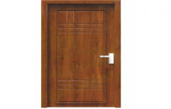 Wood Finish 7 x 3 Feet Brown Entrance Steel Door