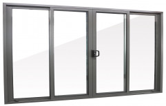 Aluminium,Glass(door) Plain Aluminium Glass Sliding Door, For Home,Office, Thickness: .5 Mm(frame)