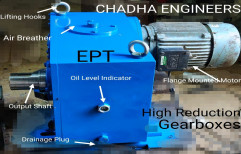 EPT HELICAL WORM Lift Gearbox, For Industrial