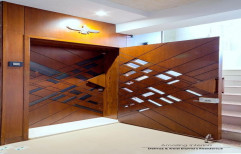 Hinged Laminated Designer Wooden Door, Thickness: 32mm