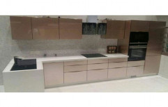 L Shape Plywood Solid Surface Kutchina Modular Kitchen