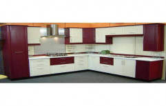 L Shape Residential PVC Modular Kitchen