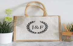 Onego Printed Jute Shopping Bag, Size: 12 X 14 X 3 Inch