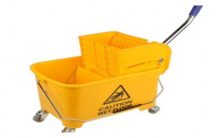 Plastic House Keeping Cleaning Trolley