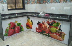 Pvc printed kitchen
