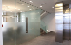 saint gobain Plain Frameless Glass Work, For Interior , Size: 7 Feet