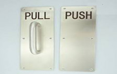 Stainless Steel Push And Pull Door Handle, Chrome