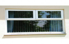 White Sliding UPVC Casement Window, for Commercial, Thickness Of Glass: 12 Mm