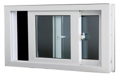 White UPVC Sliding Windows, Glass Thickness: 5-10 Mm