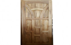 Polished African Teak Wood Stylish Door, For Home, Size: 6x3 Feet