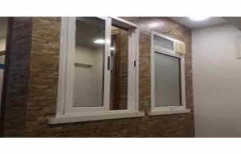 Glossy White Aluminium Domal Sliding Window, For Home, Size/Dimension: 4x3 Feet