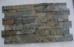 Stone Land Zeera Green Slate Stone Wall Panel, Size: 24"*6", Packaging Type: Corrugated Box